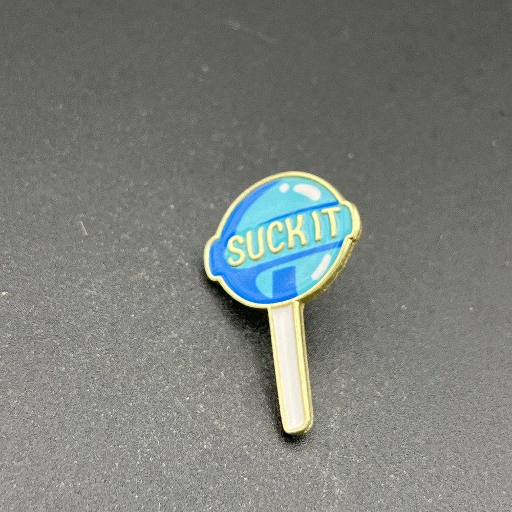 Suck It Sucker Lollipop Funny‎ Novelty Lapel Hat Pin